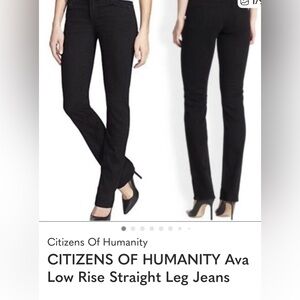 Citizens Of Humanity Black Ava Straight jeans